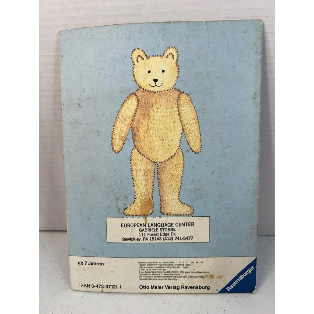 Vintage 1983 Ravensburger Teddys neue Kleider Paper Doll Book Michelle Cartlidge